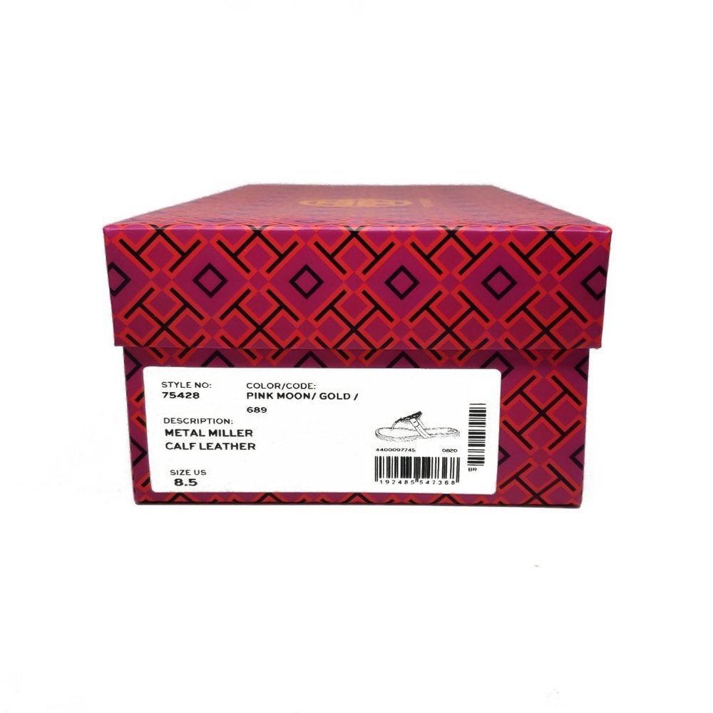 Tory Burch Metal Miller Sandals in Pink Moon/Gold - Picture 10 of 11